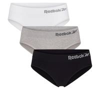 Reebok Calzoncillos Deportivos sin Costuras para Mujer, Ropa Interior de Entrenamiento de Tiro bajo con absorción de Humedad Suave y elástica - Paquete de 3, Multicolor