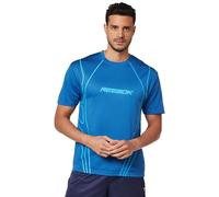 Reebok Camiseta gráfica para Hombre, Azul Crepúsculo, M