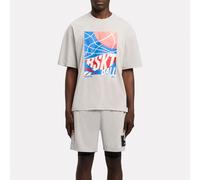 Reebok - Camiseta Gráfica para Hombre ID Basketball , Light Grey Marl, Tamaño: M