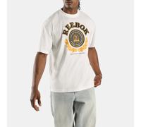 Reebok - Camiseta masculina con escudo vintage, WHITE, Tamaño: L