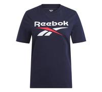 Reebok Camiseta para Mujer con Logotipo Grande de Identity, Vector Navy, M