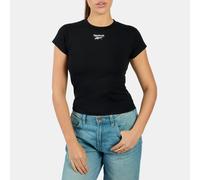 Reebok - Camiseta para mujer ID Cap Sleeve, Black, Tamaño: XL
