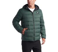 Reebok - Chaqueta acolchada con capucha para hombre, abrigo ligero e impermeable de invierno con aislamiento térmico (tallas S a 4XL), Oliva, X-Large