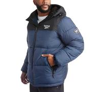 Reebok Chaqueta de invierno para hombre, abrigo de invierno cálido y pesado para hombre, resistente al viento, resistente al agua, acolchada, acolchada, Azul Mineral, Medium