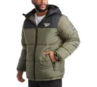 Reebok Chaqueta de invierno para hombre, abrigo de invierno cálido y pesado para hombre, resistente al viento, resistente al agua, acolchada, acolchada, Oliva, Small