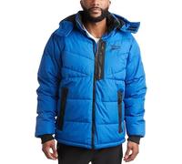 Reebok Chaqueta de invierno para hombre, abrigo grueso y pesado, abrigo acolchado con capucha y aislamiento cálido para hombre, Azul (Batik Blue), Large