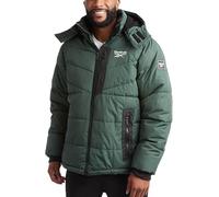 Reebok Chaqueta de invierno para hombre, abrigo grueso y pesado, abrigo acolchado con capucha y aislamiento cálido para hombre, Oliva, Medium