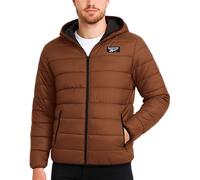 Reebok Chaqueta para hombre - Abrigo acolchado ligero con capucha - Chaqueta de invierno con aislamiento cálido para hombre (M-XXL), Toffee, Large