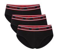 Reebok Chase Mens Briefs | Pack of 3 Sports Underpants, Breathable & Stretchable Cotton Underwear for Men | Multipack Mens Cotton Briefs | Sports Underwear for Men, Black, L