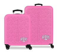 Reebok Chicago Juego de Maletas Rosa 46x65x25 cm Rígida ABS Cierre de combinación Integrado 56L 6,6kg 4 Ruedas Dobles Equipaje de Mano