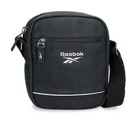 Reebok Cincinati Bandolera Mediana Negro 17x22x6 cms Piel sintética