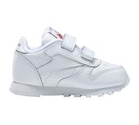 Reebok CL LTHR 2V, Zapatillas Unisex niños, White/Carbon/VECBLU, 25.5 EU