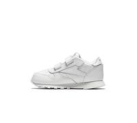 Reebok CL LTHR 2V, Zapatillas Unisex niños, White/Carbon/VECBLU, 26.5 EU