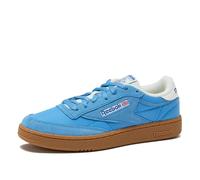 Reebok Club C 85 Mens Tennis Shoes, Casual Fashion White Sneakers For Men, Zapatillas Hombre, Essential Blue Chalk Gum, 44.5 EU