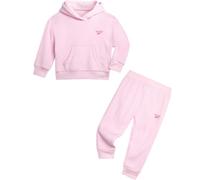 Reebok Conjunto de sudadera para niñas pequeñas, conjunto de sudadera de forro polar de 2 piezas y pantalones deportivos para niñas pequeñas (tallas: 2T-6X), Rosado, 6