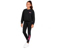 Reebok Conjunto de sudadera para niña, sudadera con capucha y leggings, conjunto de ropa juvenil para niñas (7-12), Negro -, 10