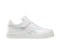 Reebok Court Advance Elastic Lace & Top Strap, Zapatillas, FTWRWHITE/GLITCHAQUA/FROSTEDBERRY, 32.5 EU