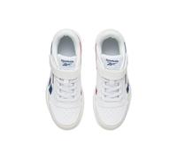 Reebok Court Advance Elastic Lace & Top Strap, Zapatillas, White/RETRORED/TWILIGHTBLUE, 32 EU