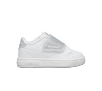 Reebok Court Clean Hook & Loop, Zapatillas Unisex bebé, White/White/Silver, 24.5 EU