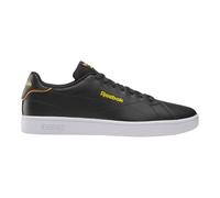 Reebok Court Clean, Zapatillas Unisex Adulto, Washedblack Ftwrwhite Alwaysyellow, 44.5 EU