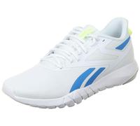 Reebok FLEXAGON Force 4 - Zapatos de Entrenamiento para Hombre, Color Blanco/Azul cinético/Lima Digital