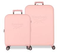 Reebok Franklin Juego de Maletas Rosa 55/70 cms Rígida ABS Cierre TSA 109L 6,98 kgs 4 Ruedas Dobles Equipaje Mano by Joumma Bags