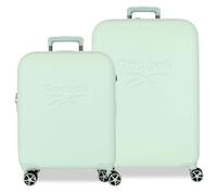 Reebok Franklin Juego de Maletas Verde 55/70 cms Rígida ABS Cierre TSA 109L 6,98 kgs 4 Ruedas Dobles Equipaje Mano by Joumma Bags