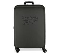 Reebok Franklin Maleta Mediana Negro 49x70x27 cms Rígida ABS Cierre TSA 72L 3,8 kgs 4 Ruedas Dobles by Joumma Bags