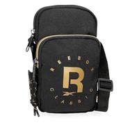 Reebok Gold Bandolera pequeña Negro 11x17,5x4 cms Poliéster by Joumma Bags