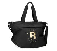 Reebok Gold Bolso Shopping Negro 46x30x24 cms Poliéster by Joumma Bags