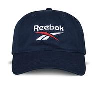 Reebok Gorra clásica con Logotipo | Hombres | Mujeres | Ajustable | Transpirable | Uso Diario | Perfil bajo | Sarga de algodón, Marino, Talla única