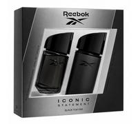 Reebok Iconic Statement Black Perfumes Hombre Estuche 2 Piezas | Pack Regalo, Eau de Parfum 100ml y Shower Gel 200ml, Set Fragancia Amaderada y Aromática