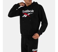 Reebok - ID 2-Color Logo Fleece Hoodie, Hombre, Black, Tamaño: M