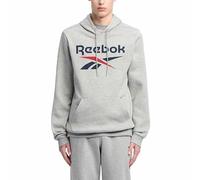 Reebok Identity Big Logo Fleece Hoodie Sweatshirt, MGREYH/VECNAV/VECRED, M Men's