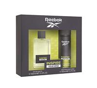 Reebok Inspire Your Mind Estuche Regalo Perfumes Hombre Pack de 2 Piezas Eau de Toilette 100ml y Desodorante Body Spray 150ml con Vaporizador Set Fragancia Fresca, Sensual y Oriental Colonia Hombre