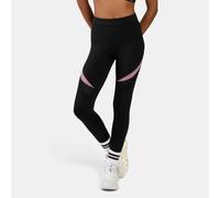 Reebok - Leggings de talle alto con bloques de color Lux, Black/Berry Chill, Tamaño: S