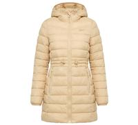 Reebok Long Glacier Shield Chaqueta Casual De Invierno Para Mujer Beige Nueva