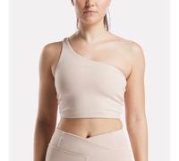 Reebok - Lux One Shoulder Fitted Cropped Tank, Muted Clay, Tamaño: XL