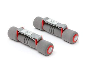 Reebok Mancuernas suaves, Gris y rojo, 2 x 1 kg