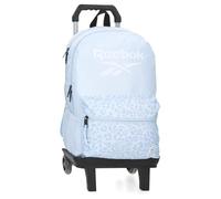 Reebok Maura Mochila Escolar con Carro Portátil 15,6 Pulgadas Azul 31x44x15 cms Poliéster 20,46L by Joumma Bags