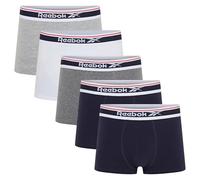 Reebok Hombres Bañador Azul Marino/Gris Oscuro/Blanco/Gris Paquete de 5 Medio