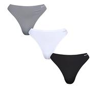 Reebok RAE, Tanga Bonded para Mujer, (Pack de 3), Negro/Blanco/Gris Frío, L