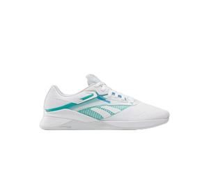 Reebok Nano X4, Zapatillas Mujer, FTWR White Unleashed Green Kinetic Blue, 41 EU
