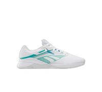 Reebok Nano X4, Zapatillas Mujer, FTWR White Unleashed Green Kinetic Blue, 42.5 EU