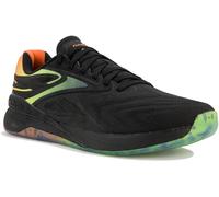 Reebok Zapatillas Unisex Nano X5 Edge, Color Negro/Arena, Naranja/Verde Digital, Talla 44 EU