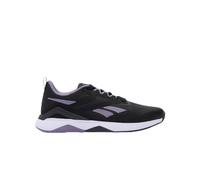 Reebok NANOFLEX TR 2 Zapatillas Deportivas para Mujer, Color Negro Lavado/Morado Fusion/FTWR White, Talla 40 EU, Washed Black Purple Fusion FTWR White, 40 EU