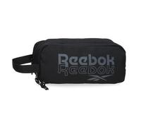 Reebok ONA Estuche Doble Negro 22x10x7 cms Poliéster by Joumma Bags