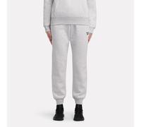 Reebok - Pantalones con Puños de Forro Polar con Logo Pequeño ID, Silver Marl, Tamaño: XS