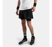 Reebok - Pantalones cortos 2 en 1 Athlete, Hombre, Black, Tamaño: 2XS