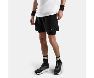 Reebok - Pantalones cortos 2 en 1 Athlete, Hombre, Black, Tamaño: S
